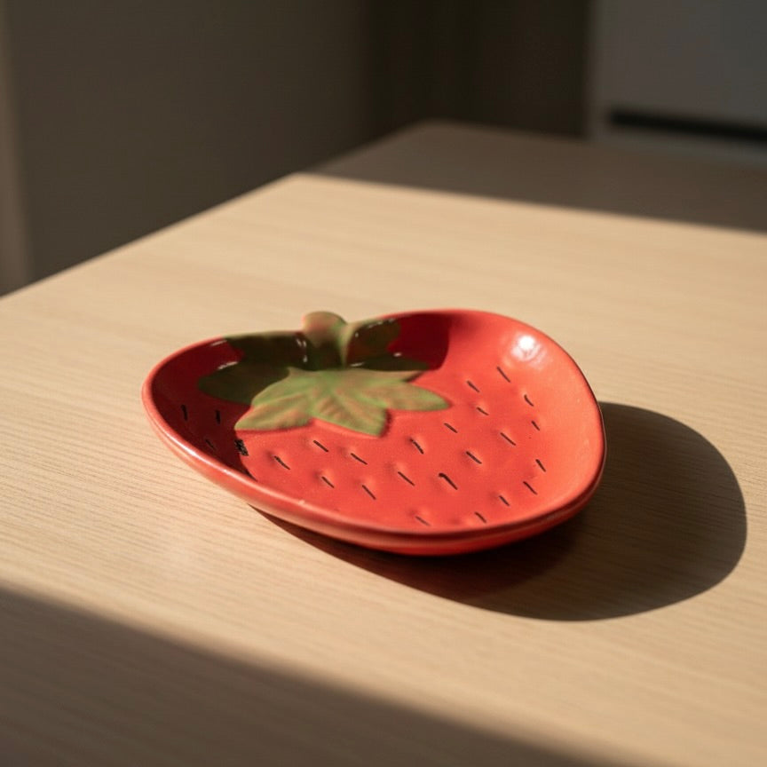Strawberry Mug & Plate Ceramic Set