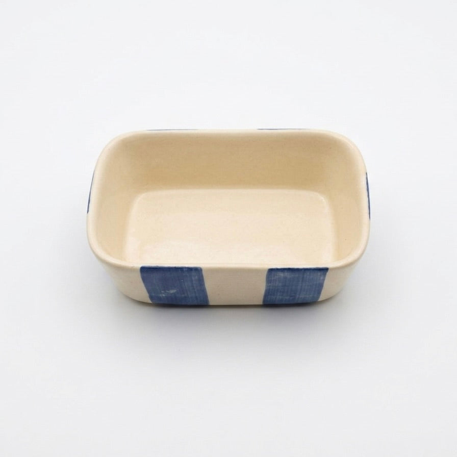 Blue Stripe Ceramic Trinket Dish