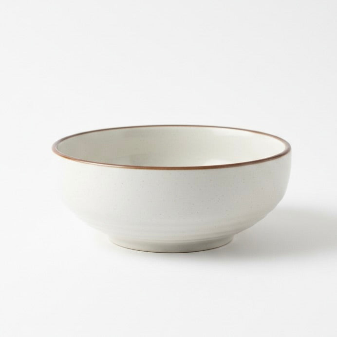Classic White Ceramic Breakfast Bowl