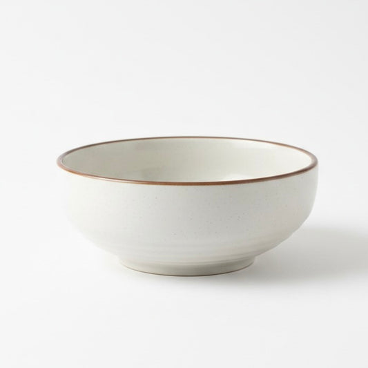 Classic White Ceramic Breakfast Bowl