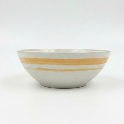 Minimal Yellow Stripe Ceramic Bowl