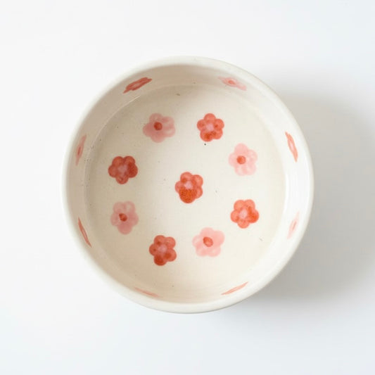 Pink Flower Ceramic Bowl