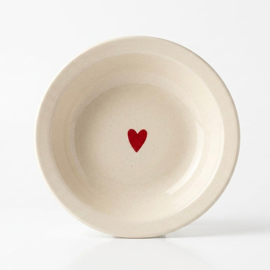 White Heart Pasta Bowl