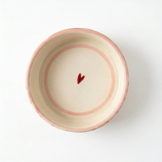 Checkered Hearts Ceramic Bowl