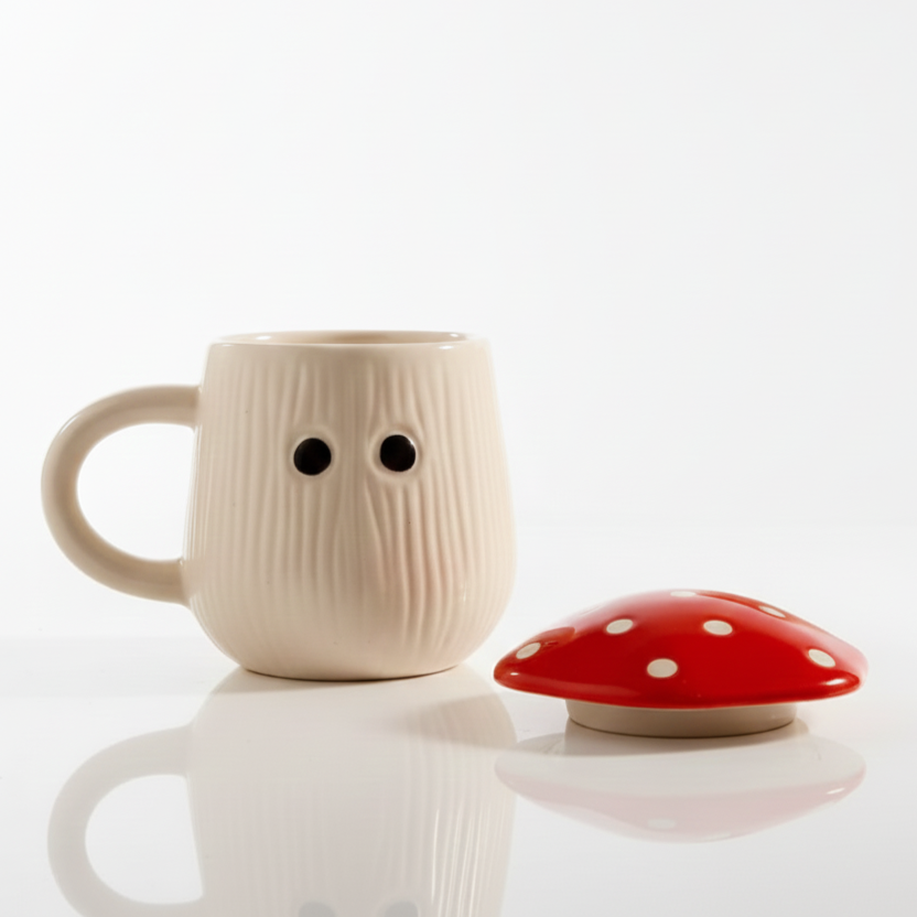 Red Cap Mushroom Cute Ceramic Mug