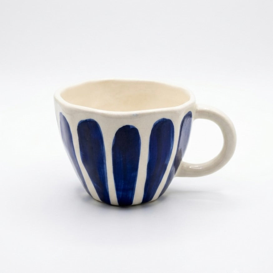 Blue Stripe Ceramic Coffee Mug