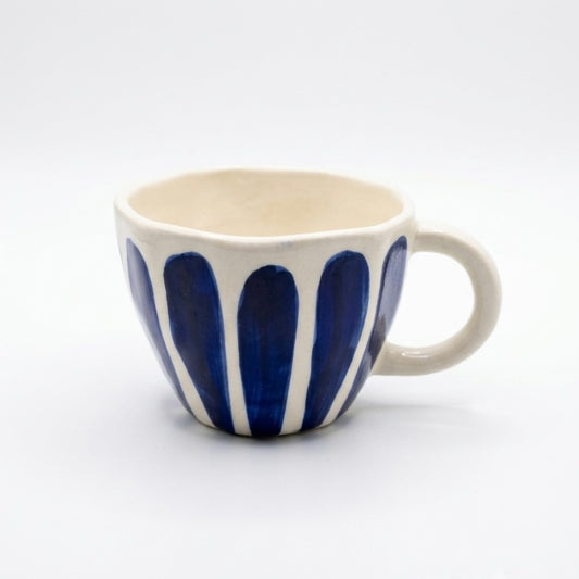 Blue Stripe Ceramic Coffee Mug