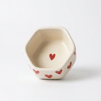 Red Hearts Dip Bowl
