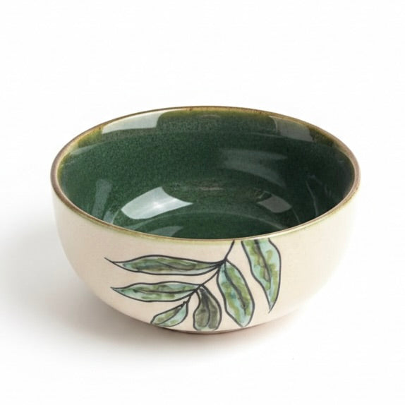 Olive Leaf Ceramic Bowl
