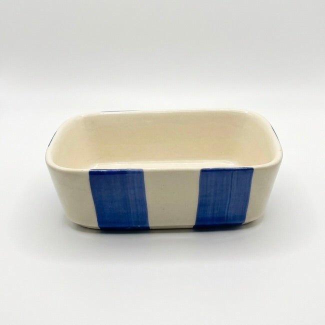 Blue Stripe Ceramic Trinket Dish