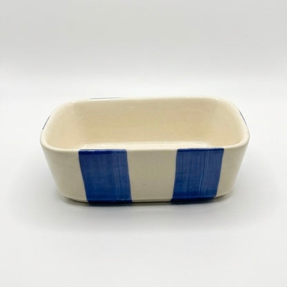 Blue Stripe Ceramic Trinket Dish