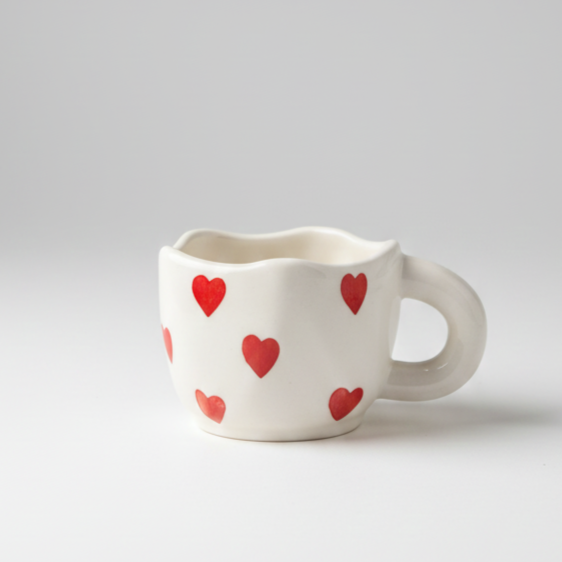 Little Hearts Wavesip Ceramic Cute Cup