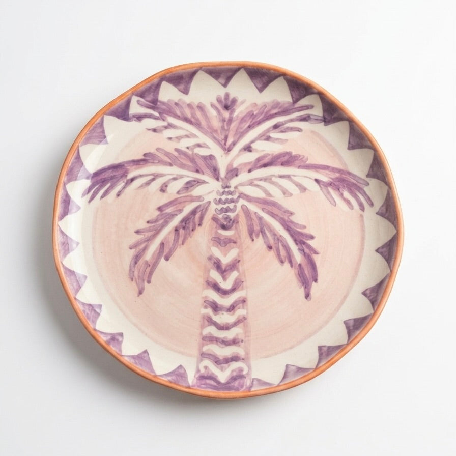 Palm Tree Ceramic Snack Plate