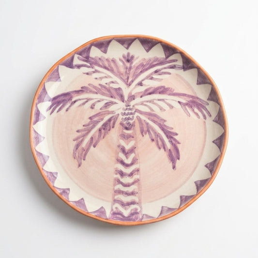 Palm Tree Ceramic Snack Plate