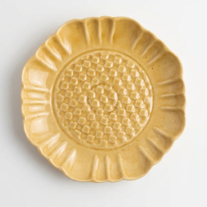 Sunflower Ceramic Snack Plate
