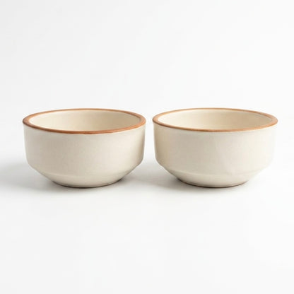 Classic Ceramic Snack Bowl Set of 2