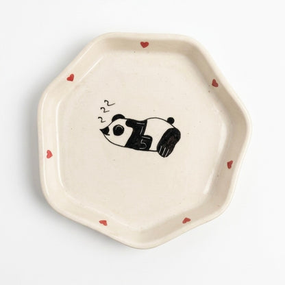Sleepy Panda Ceramic Snack Plate