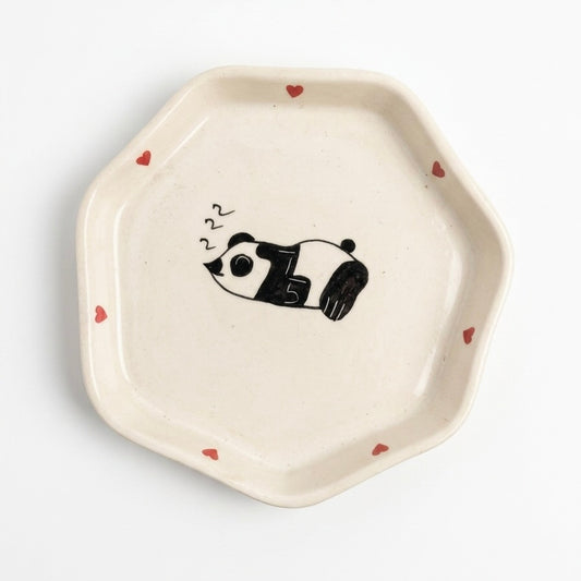 Sleepy Panda Ceramic Snack Plate