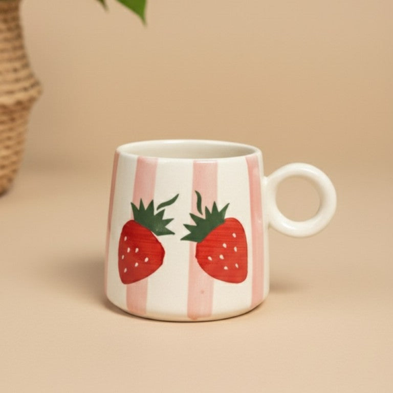 Strawberry Pinteresty Ceramic Mug