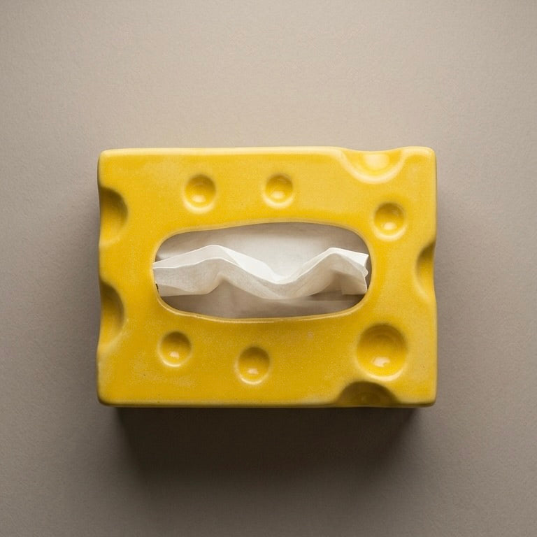 Cheese Ceramic Tissue Box