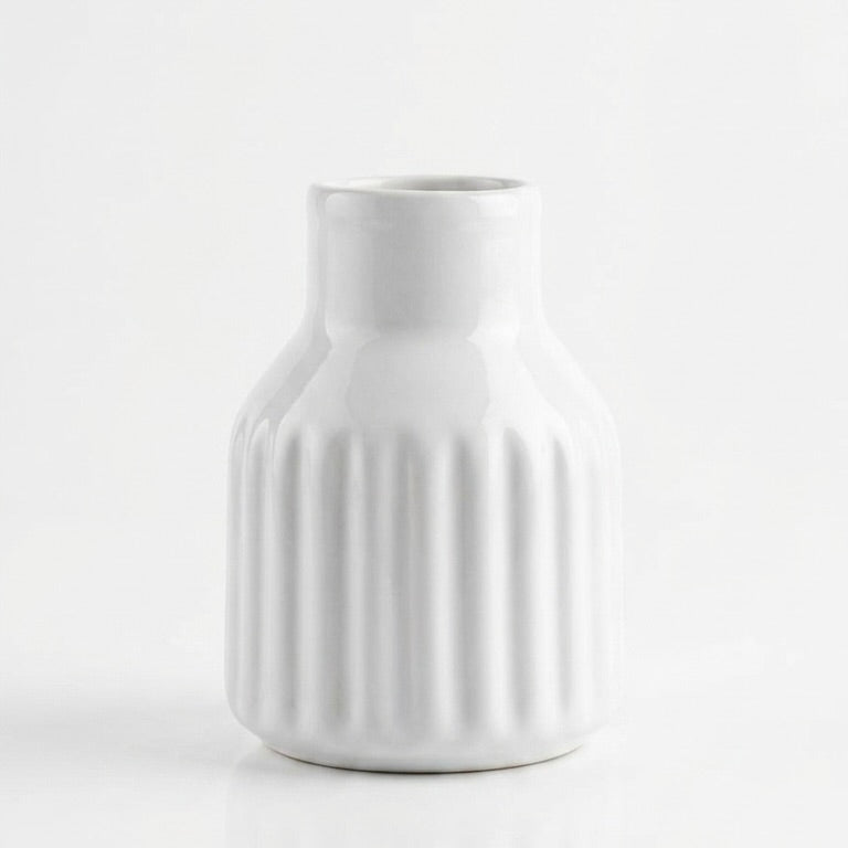 White Bud Ceramic Vase