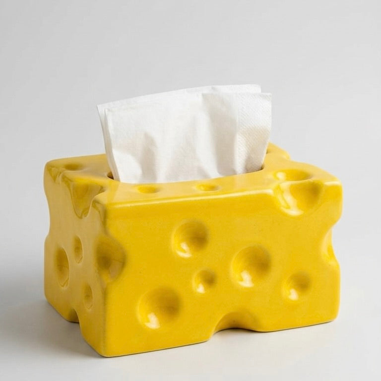 Cheese Ceramic Tissue Box