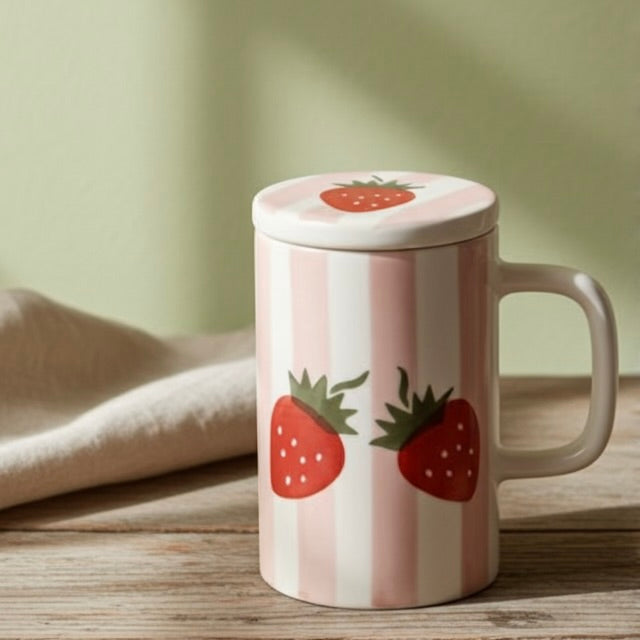 The Berry Stripe Lidded Tumbler