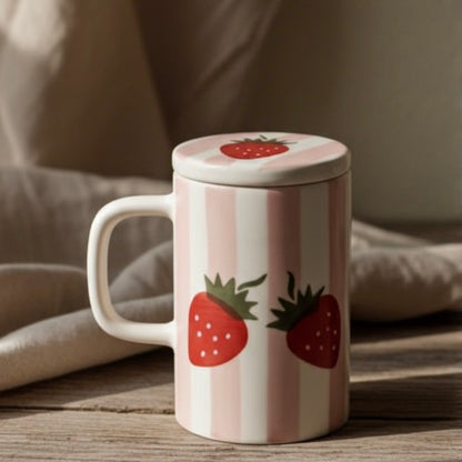 The Berry Stripe Lidded Tumbler