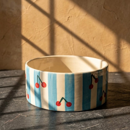 Cherry Stripe Bowl