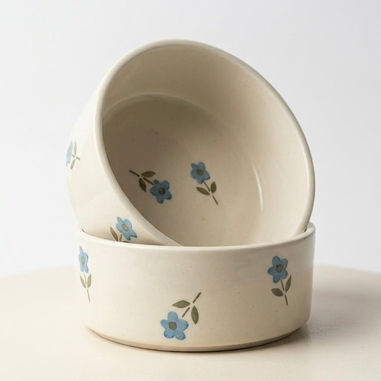 Blue Flower Ceramic Bowl