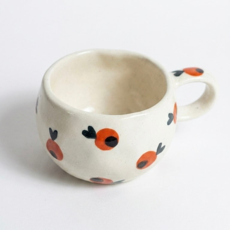 Tiny Orange Ceramic Mug