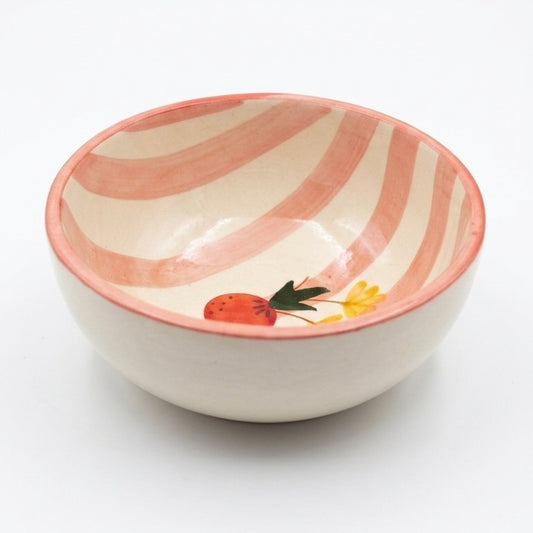 Orange Swirl Ceramic Bowl