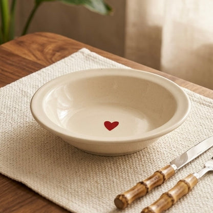 White Heart Pasta Bowl