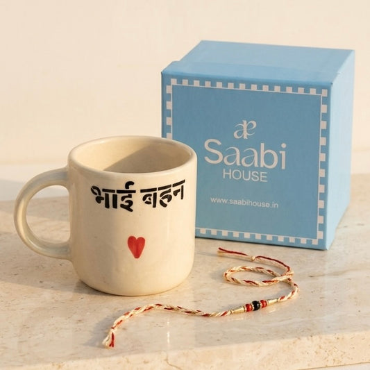 Bhai Behen Ceramic Mug | Sibling Rakhi Gift